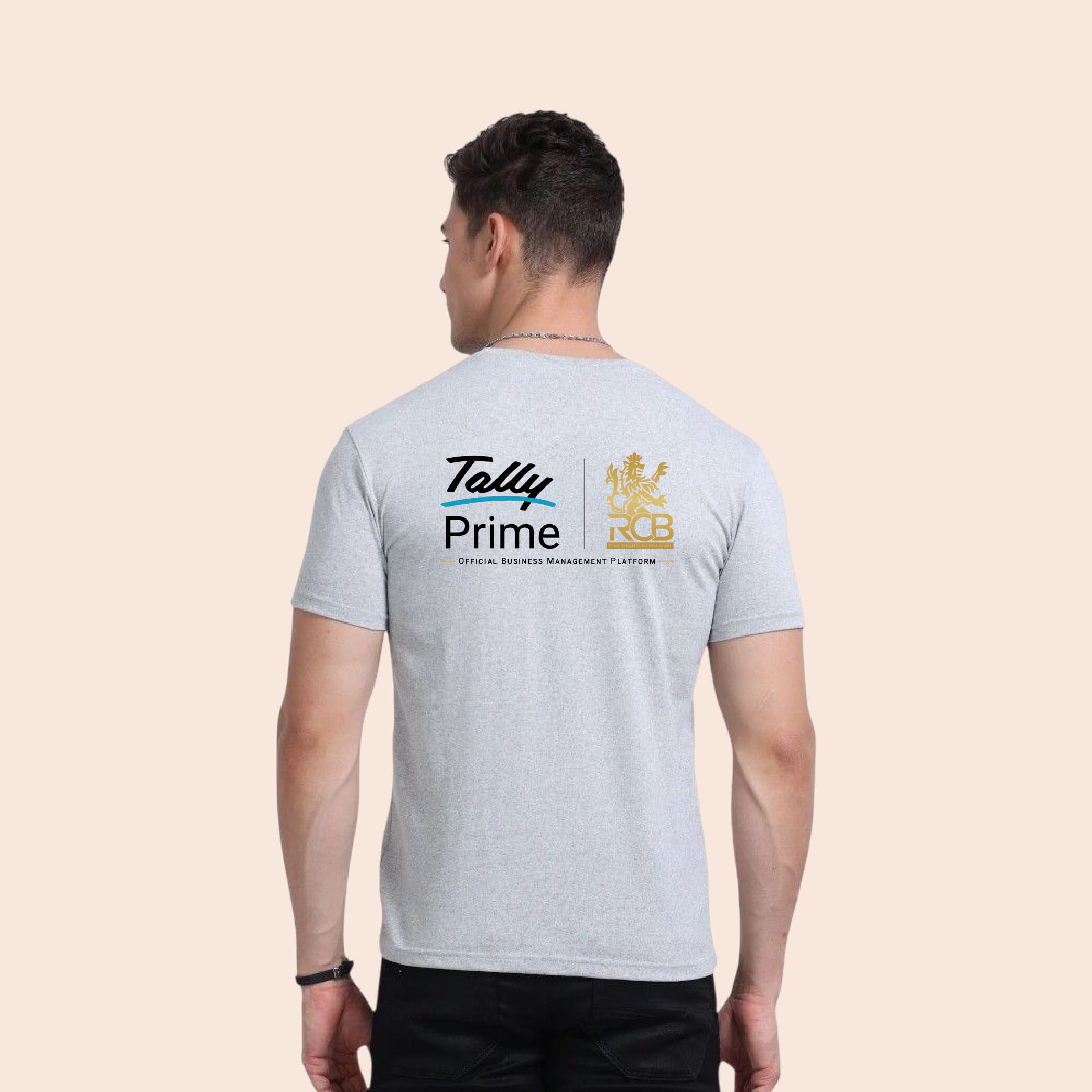 Greys&Blues Men's Eco Blend Round Neck T-Shirt- Grey Melange